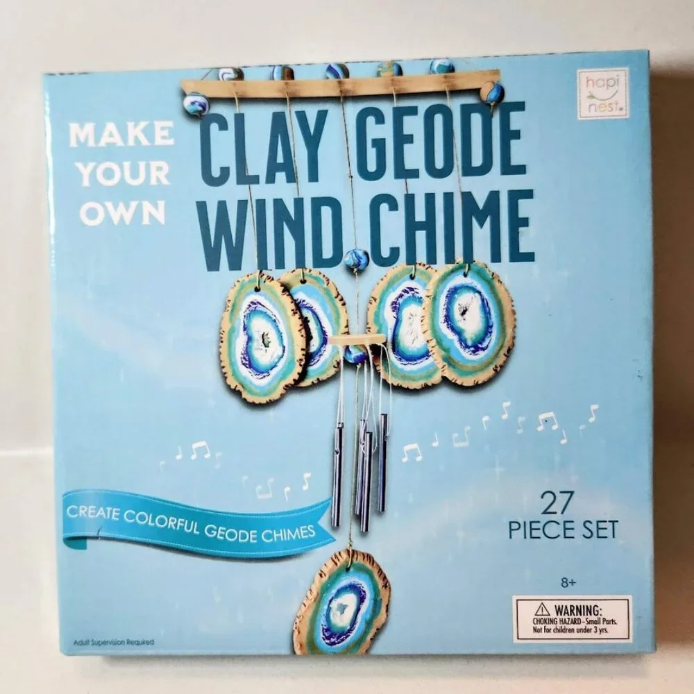NEW Make Your Own Clay Geode Wind Chime DIY Craft Kit CHRISTMAS GIFT Stocking St